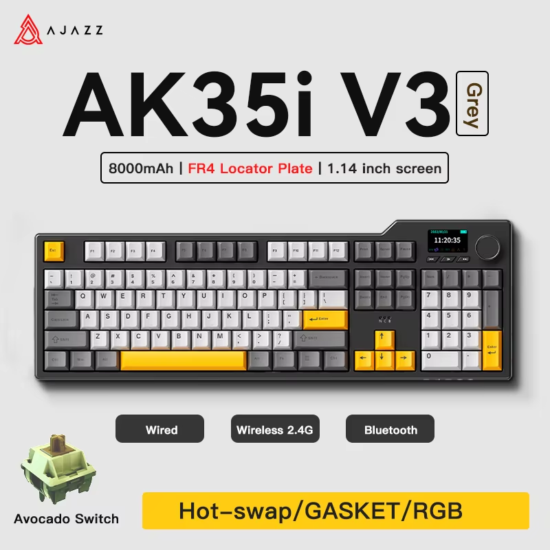 Gaming Keyboard Hot Swappable - 아자즈 AK35I V3 MAX 트라이 모드