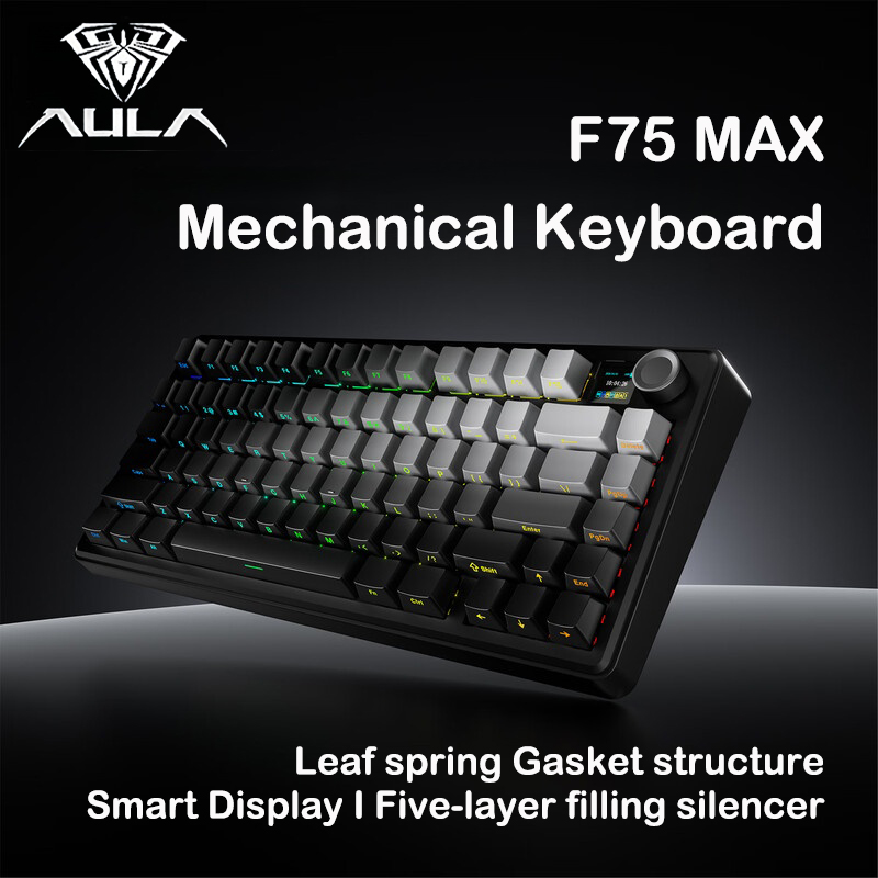 Gaming Keyboard Hot Swappable - AULA F75 MAX 75% 트라이 모드
