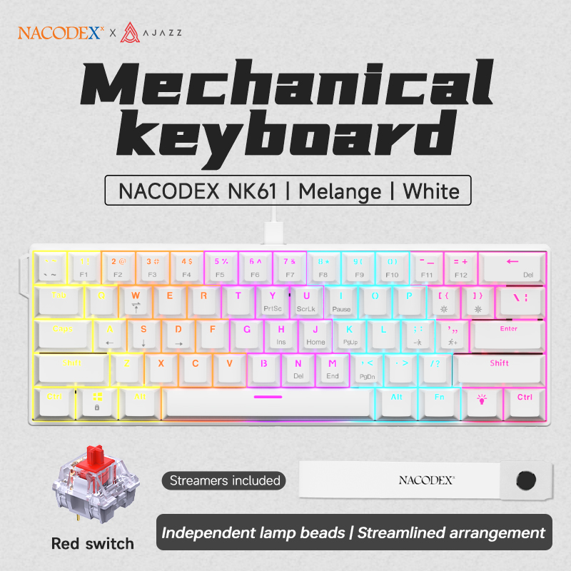 AJAZZ NK61 유선 기계식 게이밍 키보드, 모든  - Gaming Keyboard Hot Swappable 리뷰 및 가격